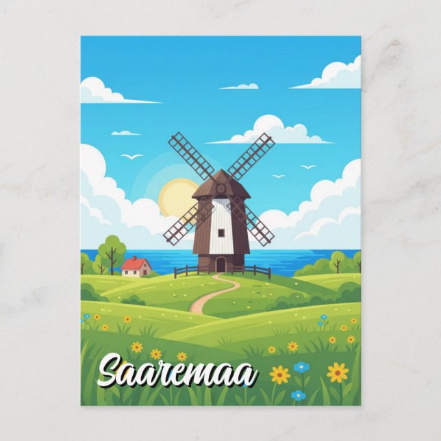 Saaremaa Estland Reise Postkarte (Vorderseite)