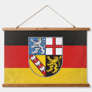 Saarland Wandteppich Mit Holzrahmen