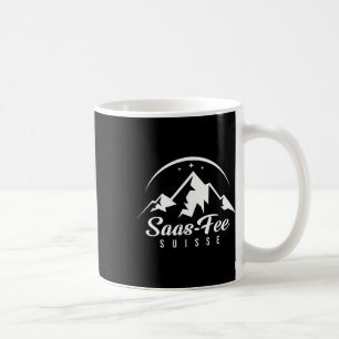 Saas-Fee Schweiz Skigebiet Skigebiet Snowboardin Kaffeetasse