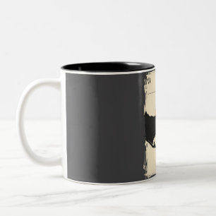 Saas Fee Schweiz Vintage-Buchcover Skifahren Pos Zweifarbige Tasse