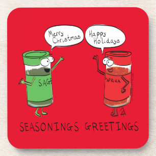 Saasonings Greetings Spices Getränkeuntersetzer