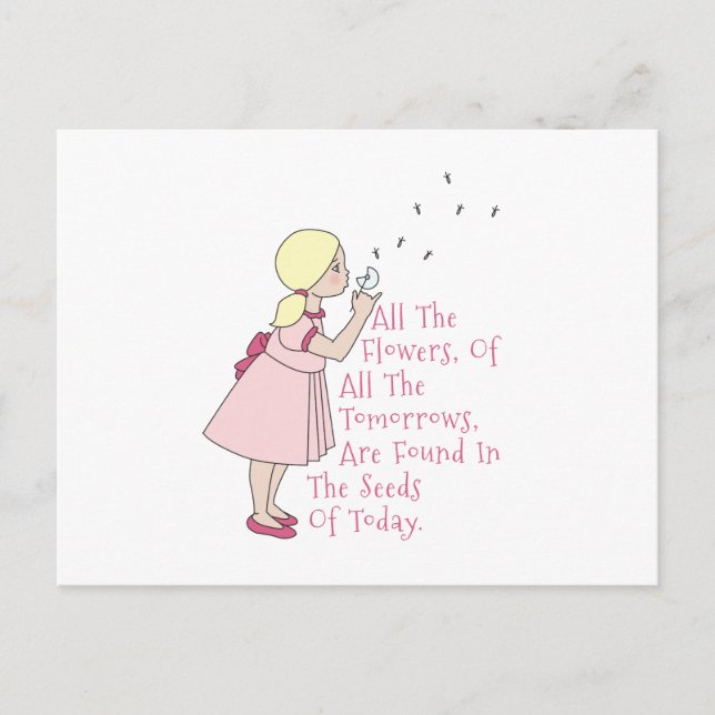 Saatgut von heute postkarte (Vorderseite)