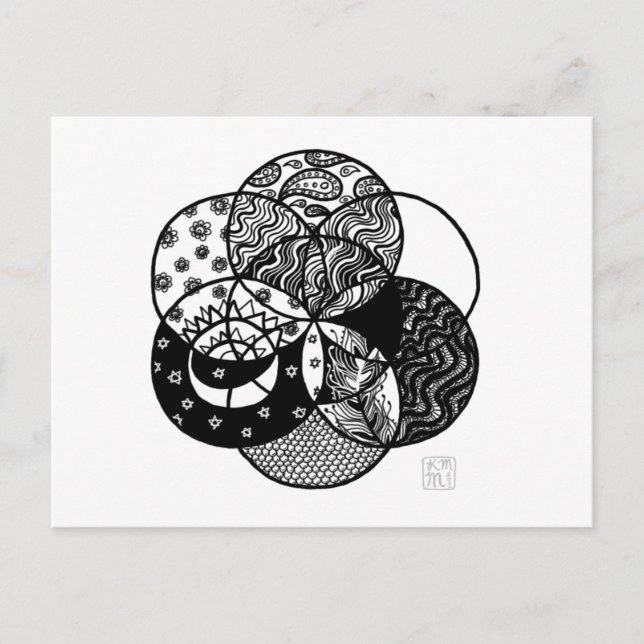 Saatgut von Leben Mandala Postkarte (Vorderseite)