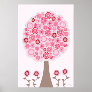 Saatgut von rosa Liebe Tree Poster
