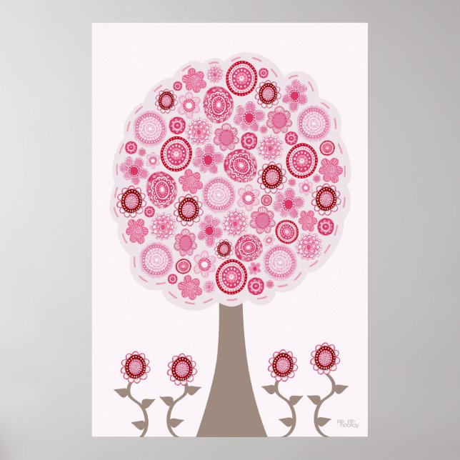 Saatgut von rosa Liebe Tree Poster (Vorne)