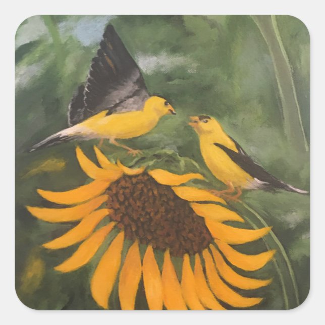 Saatgutangebot Quadratischer Aufkleber (Vorderseite)