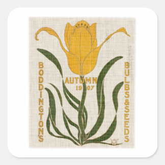 Saatgutpackungen für Blume I Quadratischer Aufkleber