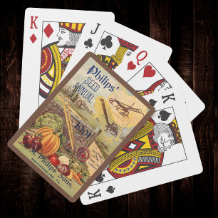 Saatgutpaketkatalog Gemüsebauernhof 1901 Vintag Spielkarten