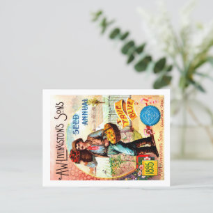 Saatgutverpackung Postkarten. Postkarte