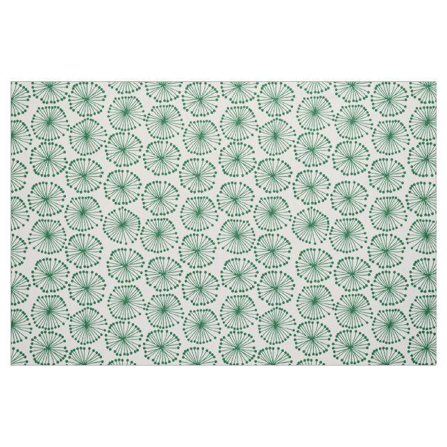 Saatköpfe - Forest Green on White Stoff (Fat Quarter (45,7 x 55,9 cm))