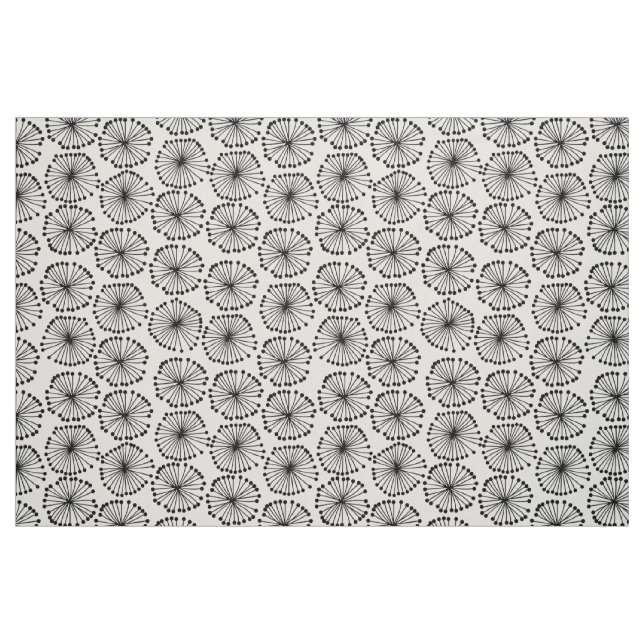 Saatköpfe - Schwarz auf Weiß Stoff (Fat Quarter (45,7 x 55,9 cm))