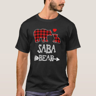 Saba Bear Red Buffalo Kariert Oma Bear Pajama T-Shirt