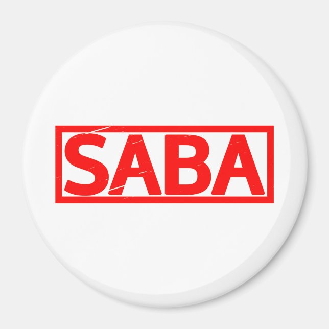 Saba Briefmarke Magnet (Vorne)