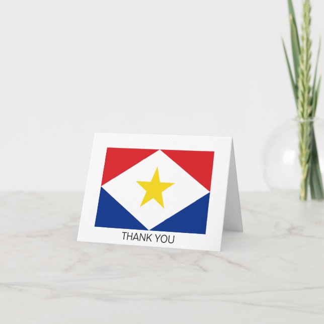 Saba Flag Dankeskarte (Vorderseite)