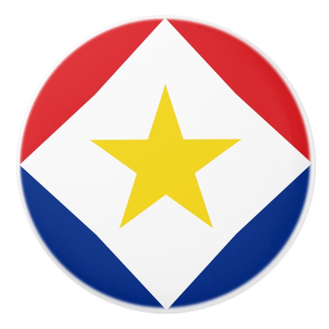 Saba Flag Keramikknauf (Vorderseite)