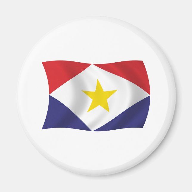 Saba Flag Magnet (Vorne)