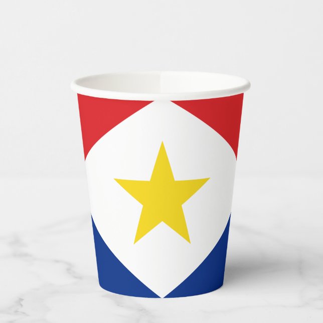 Saba Flag Pappbecher (Links)