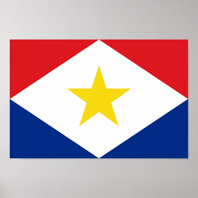 Saba Flag Poster (Vorne)