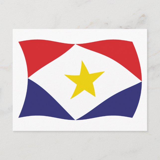 Saba Flag Postkarte (Vorderseite)