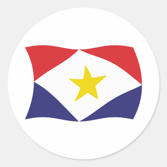 Saba Flag Sticker (Vorderseite)