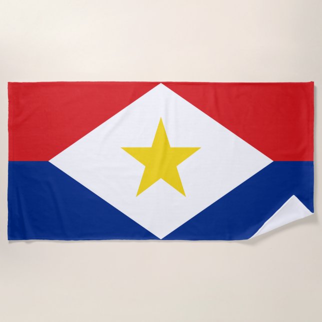 Saba Flag Strandtuch (Vorderseite)