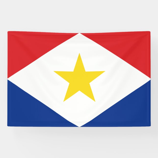 Saba-Flagge Banner (Horizontal)