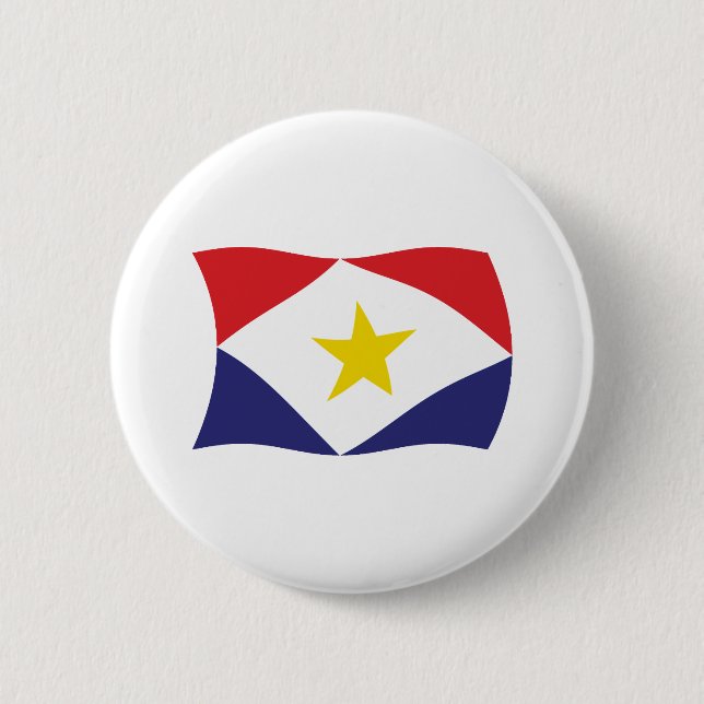 Saba-Flagge-Button Button (Vorderseite)
