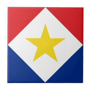 Saba-Flagge Fliese