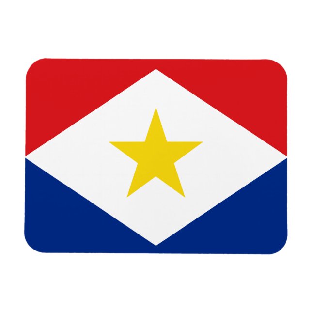 Saba-Flagge Magnet (Horizontal)