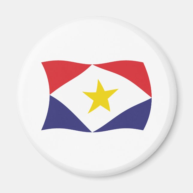 Saba-Flagge-Magnet Magnet (Vorne)