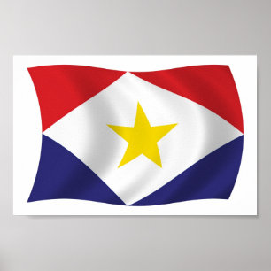 Saba-Flagge Poster Druck