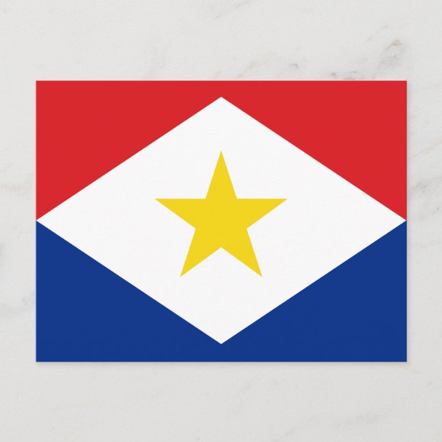 Saba-Flagge Postkarte (Vorderseite)