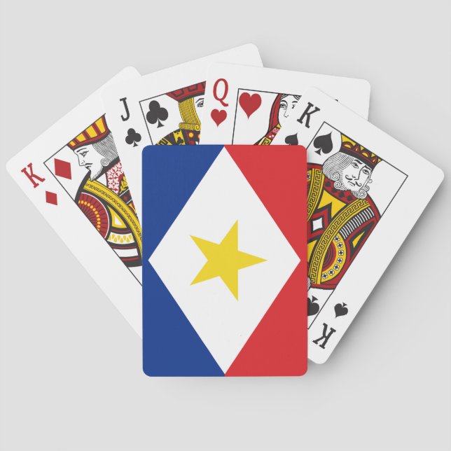Saba-Flagge Spielkarten (Rückseite)