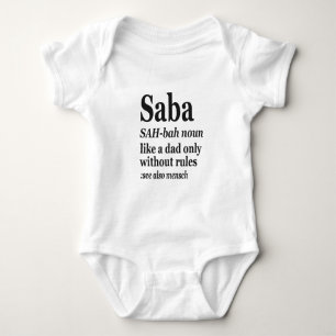 Saba Hebrew Opa Definition Jüdisch Hanukkah Gif Baby Strampler