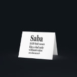 Saba Hebrew Opa Definition Jüdisch Hanukkah Gif Dankeskarte<br><div class="desc">Saba Funny Hanukkah Deinition Shirt</div>