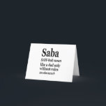 Saba Hebrew Opa Definition Jüdisch Hanukkah Gif Dankeskarte<br><div class="desc">Saba Funny Hanukkah Deinition Shirt</div>