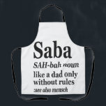 Saba Hebrew Opa Definition Jüdisch Hanukkah Gif Schürze<br><div class="desc">Saba Funny Hanukkah Deinition Shirt</div>