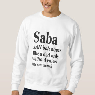 Saba Hebrew Opa Definition Jüdisch Hanukkah Gif Sweatshirt