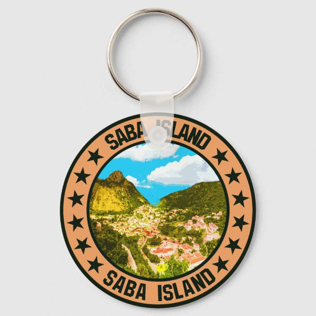 Saba Island Schlüsselanhänger (Vorderseite)