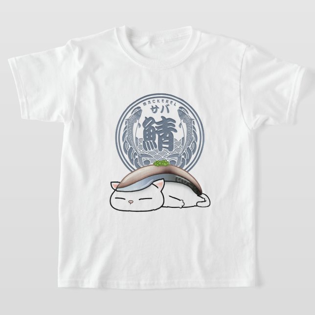 Saba Mackerel Sushi Cat T-Shirt (Ablage )