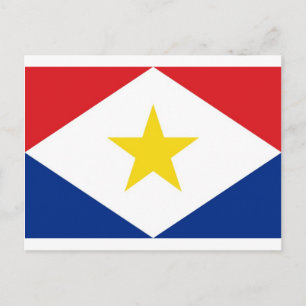 Saba National World Flag Postkarte