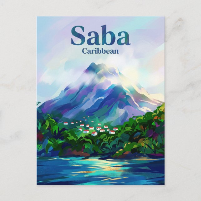 Saba Niederlande Postkarte (Vorderseite)