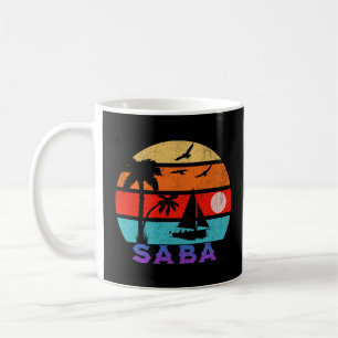 Saba Retro-Sonnenuntergang-Ozean-Großvater Kaffeetasse