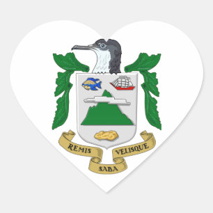 Saba-Wappen Herz-Aufkleber