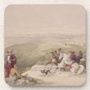Sabaste, altes Samaria am 17. April 1839 Platte 4 Getränkeuntersetzer