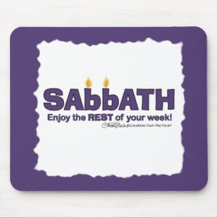 Sabbat mit Kerzen - Genießen Sie die ERHOLUNG Ihre Mousepad
