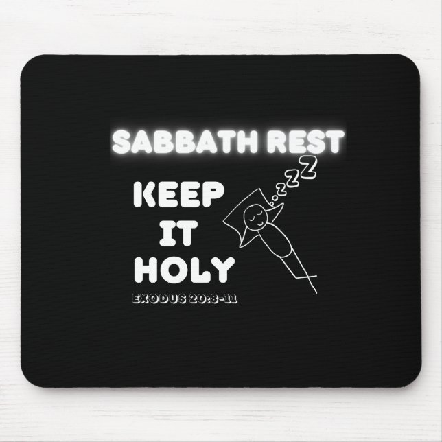 Sabbath Erholung Behielt It Holy Graphic Design Mousepad (Vorne)