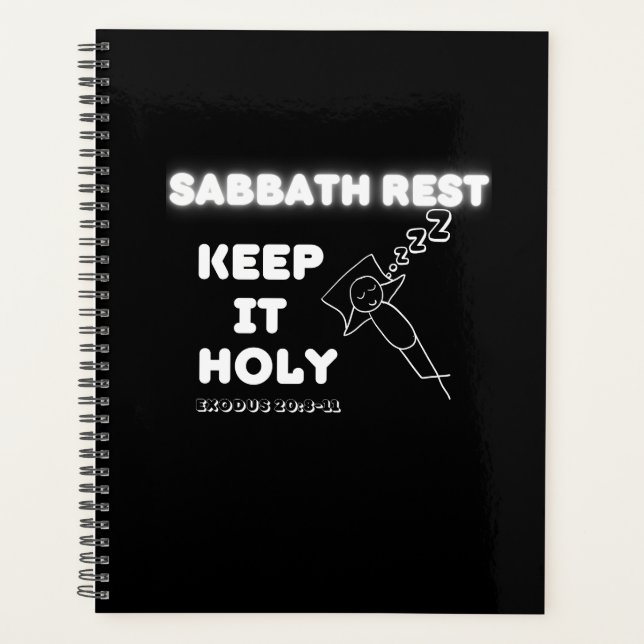 Sabbath Erholung Behielt It Holy Graphic Design Planer (Vorderseite)
