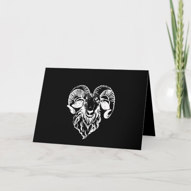 Sabbatic Baphomet Goat Evil Satanic Karte (Vorderseite)