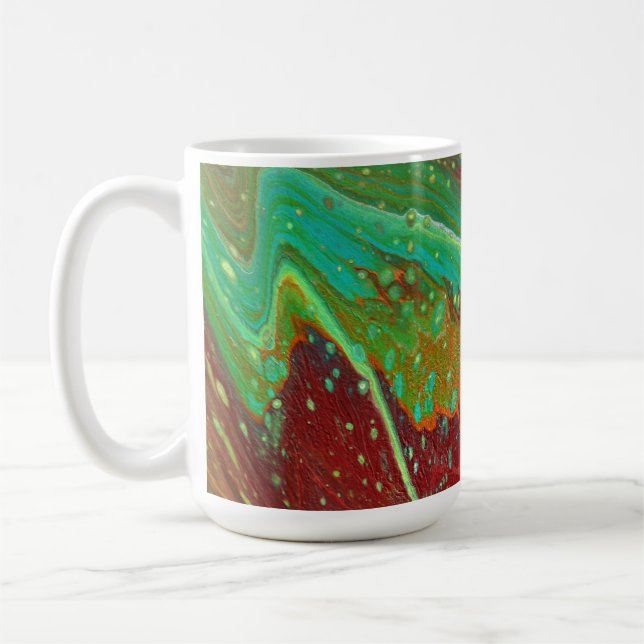 Säbeltanz 2 Wilde Abstrakte Tasse (Links)
